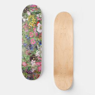 Skateboard Fleur sauvage de la nature en fleurs botaniques