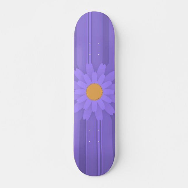 Skateboard Fleur violette simple sur Cross Modern (Devant)