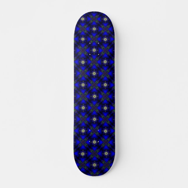 Skateboard Fleurs Artdeco dans le style rétro (Devant)