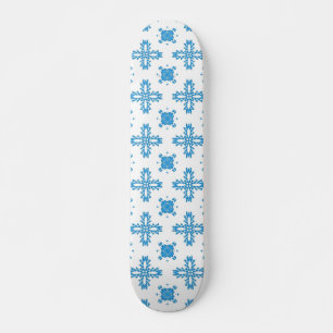 Skateboard Fleurs Artdeco dans le style rétro