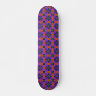 Skateboard Fleurs Artdeco dans le style rétro