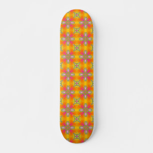 Skateboard Fleurs Artdeco dans le style rétro
