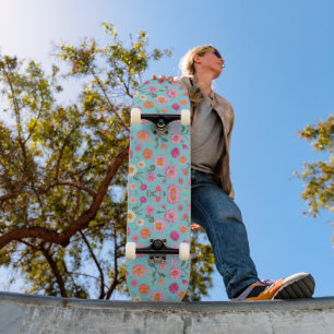 Skateboard Fleurs blanches de marguerites de style cottage co