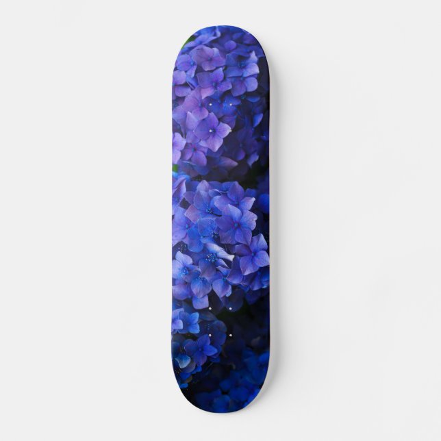 Skateboard fleurs bleues (Recto)