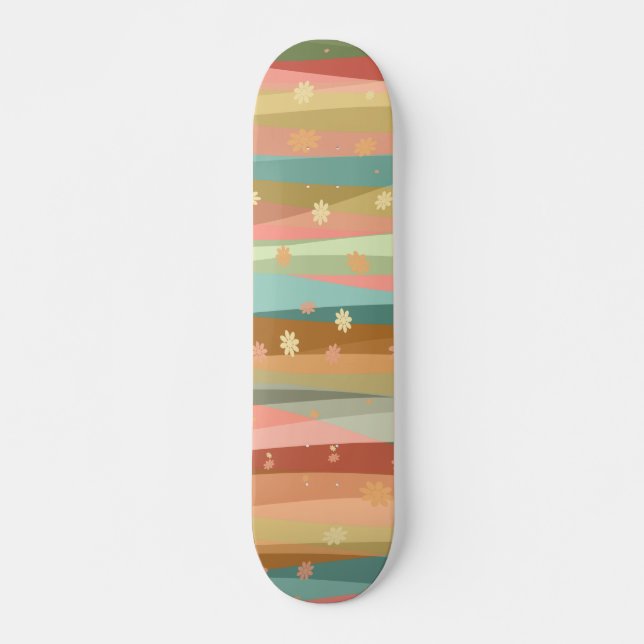Skateboard Fleurs calmes et relaxantes (Devant)