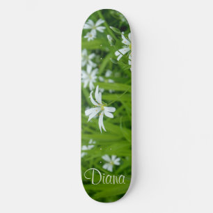 Skateboard Fleurs colorées Vert