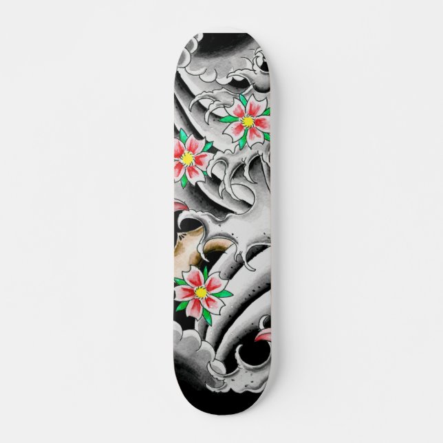 Skateboard Fleurs de cerisier (Devant)