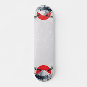 Skateboard Fleurs de cerisiers Mont Fuji Japon