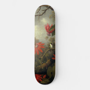 Skateboard Fleurs de colibri et de passion