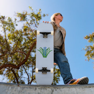 Skateboard Fleurs de Jacinthe Bleue Garçon Printemps