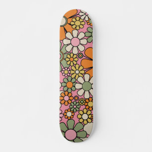 Skateboard Fleurs de Jardin Rétro Super 60s les années 70 mot