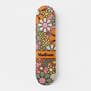 Skateboard Fleurs de Jardin Retro Super 60s les années 70 Nom