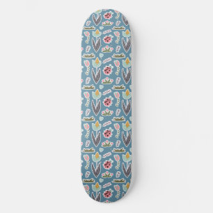 Skateboard Fleurs de printemps et Motif de coccinelle