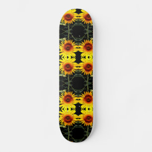 Skateboard Fleurs de soleil