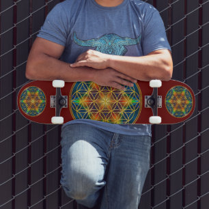 Skateboard FLEURS DE VIE - Fleur fractale 1