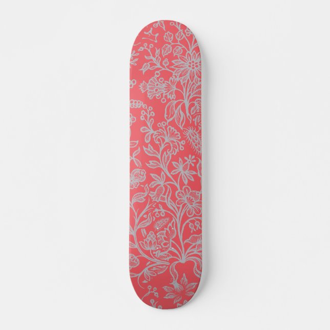 Skateboard Fleurs décoratives 9 (Devant)