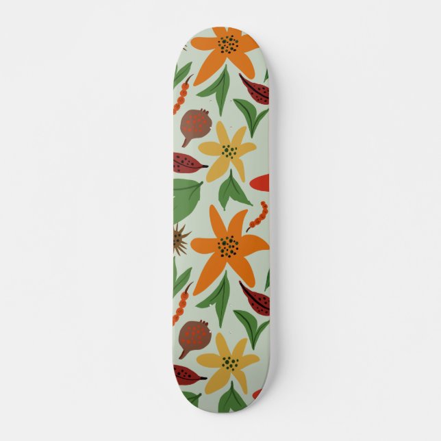 Skateboard Fleurs exotiques (Devant)