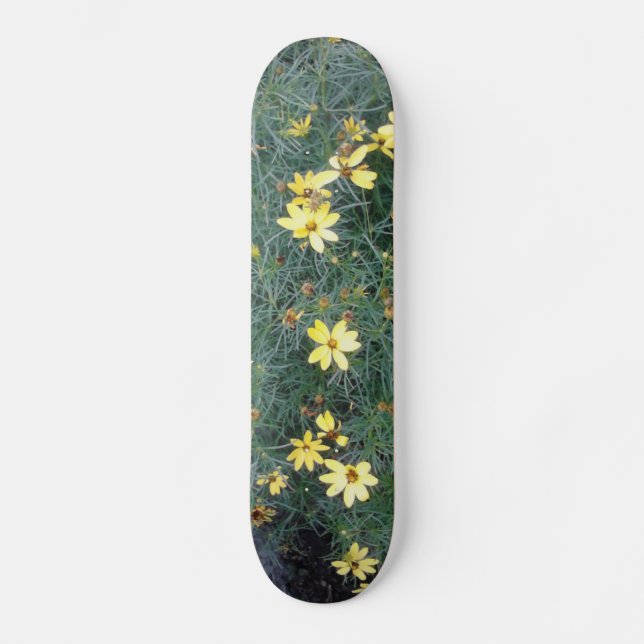 Skateboard Fleurs jaunes (Recto)