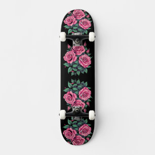 Skateboard Fleurs Mignonnes Rose Rose