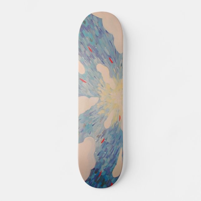 Skateboard Fleurs Rouges (Recto)