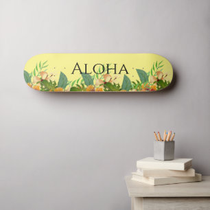 Skateboard Fleurs Tropicales Aloha