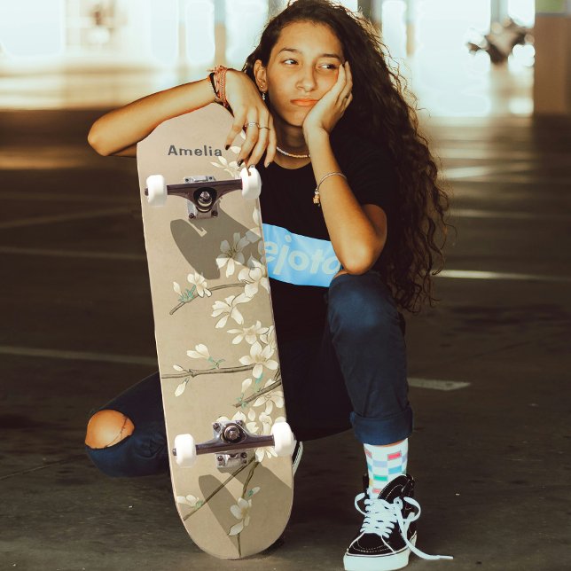 Skateboard Fleurs Vintages personnalisées (Créateur téléchargé)