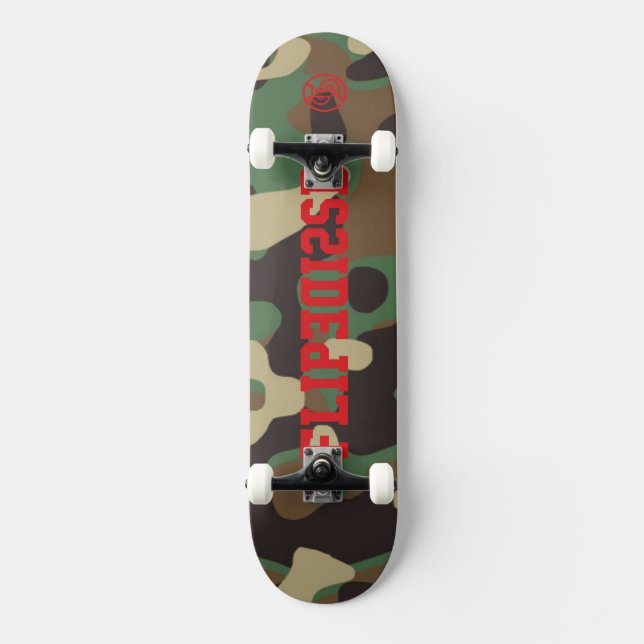 Skateboard Flip Side Pour Les Véritables Skateboarders Camo (Recto)