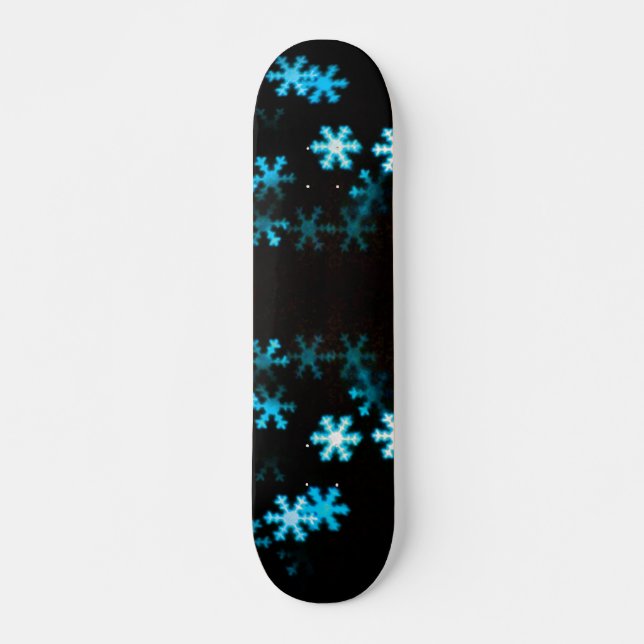 Skateboard Flocons de neige de Noël magiques (Devant)
