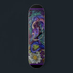 Skateboard Floral Dragon<br><div class="desc">Mystical and botanical dragon amongst flowers! skateboard fun and magical mix of nature and fantasy, digital painting done in 2021 by Erin Cooper aka Shadowind</div>