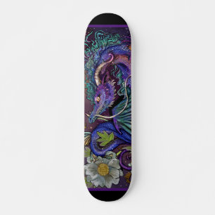 Skateboard Floral Dragon