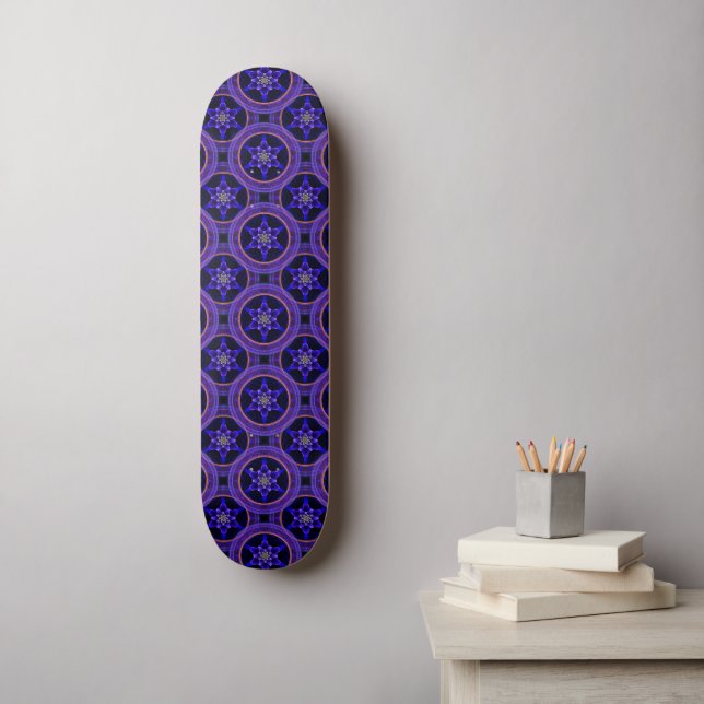 Skateboard Floral Modern Boho Elegant Abstract Pattern #505 (Art mural)