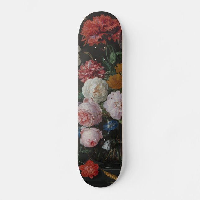 Skateboard Floral Moody foncé (Recto)