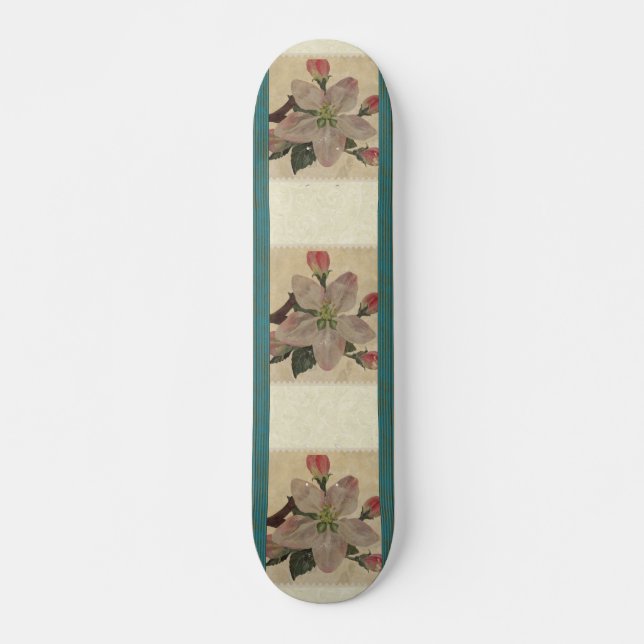Skateboard Floral : Patinage Vintage (Devant)