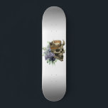 Skateboard Floral skull with Crown<br><div class="desc">Cette conception peut être personnalisée en choisissant l'option personnaliser pour ajouter du texte ou apporter d'autres modifications. Si ce produit a la possibilité de transférer la conception à un autre article, s'il vous plaît assurez-vous d'ajuster la conception pour s'adapter si nécessaire. Contactez-moi à colorflowcreations@gmail.com si vous souhaitez avoir cette conception...</div>