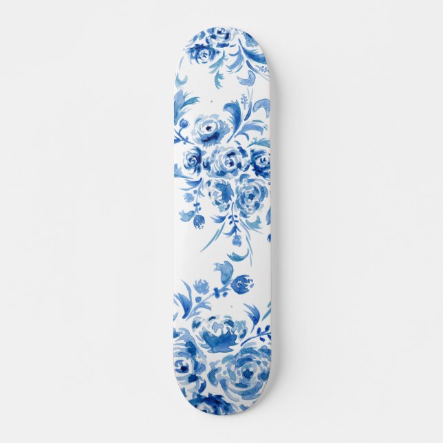 Skateboard Flore bleue portugaise (Devant)
