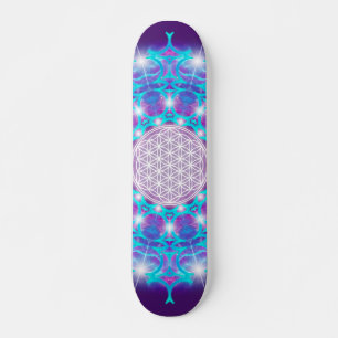 Skateboard FLOWER OF LIFE/Blume des Lebens Stars Mandala