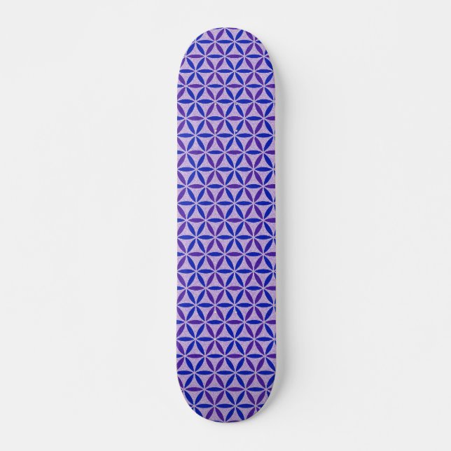 Skateboard Flower of Life - stamp pattern - BG 4 (Devant)