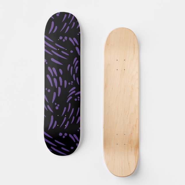 Skateboard Flux en violet et noir (Recto)