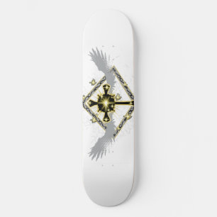 Skateboard Foi avec la planche à roulettes d'ailes !
