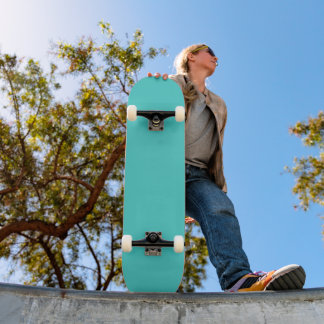Skateboard Fond de couleur unie turquoise moyen