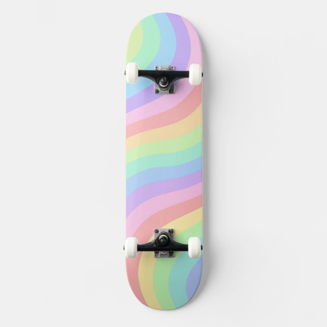 Skateboard Fond d'écran arc-en-ciel esthétique mignon (Recto)
