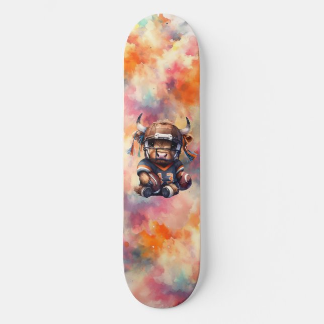 Skateboard Football Et Vaches Highland (Recto)