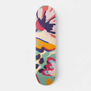 Skateboard Forêt et rose