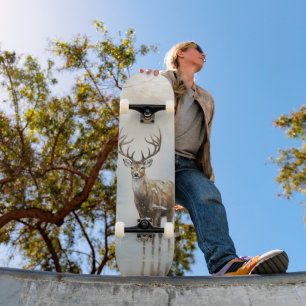 Skateboard Forêt givre Cerf