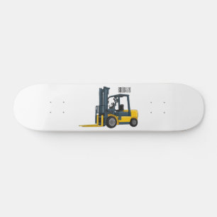 Skateboard Forklift cartoon illustration