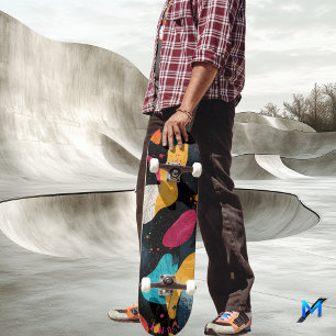 Skateboard Forme organique vibrante - Abstrait minimaliste so