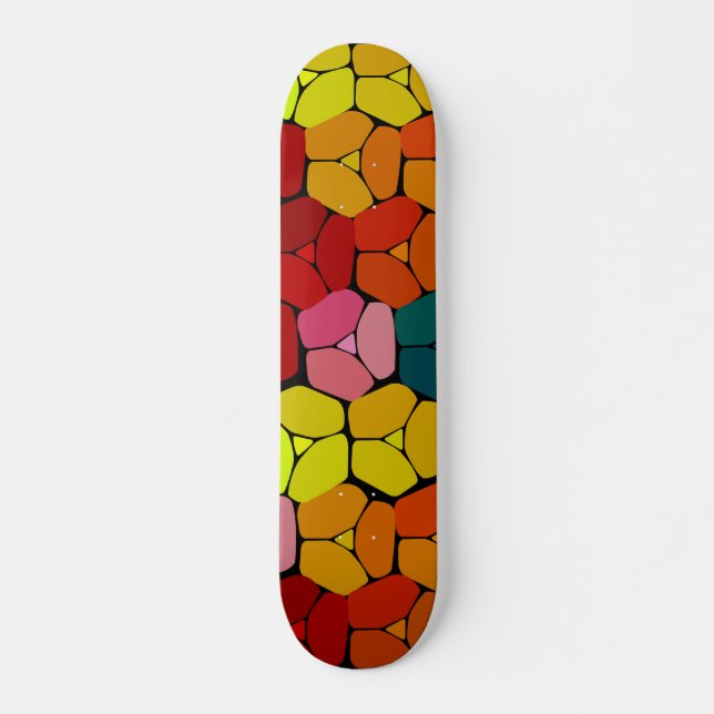 Skateboard Formes Abstraites très Cool (Devant)