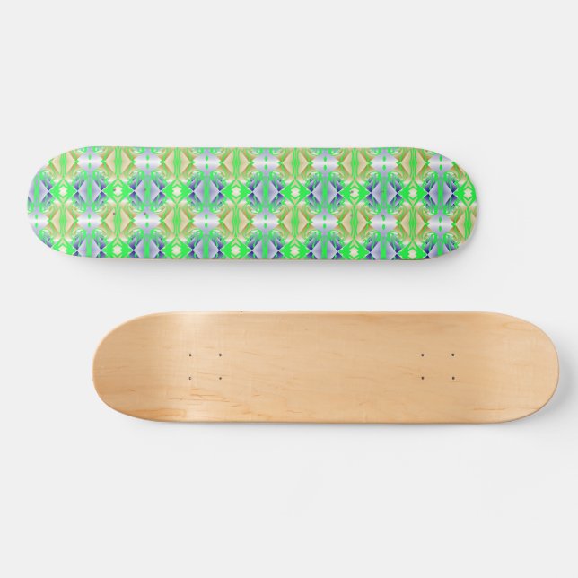Skateboard Formes brillantes en diamant coloré (Horz)