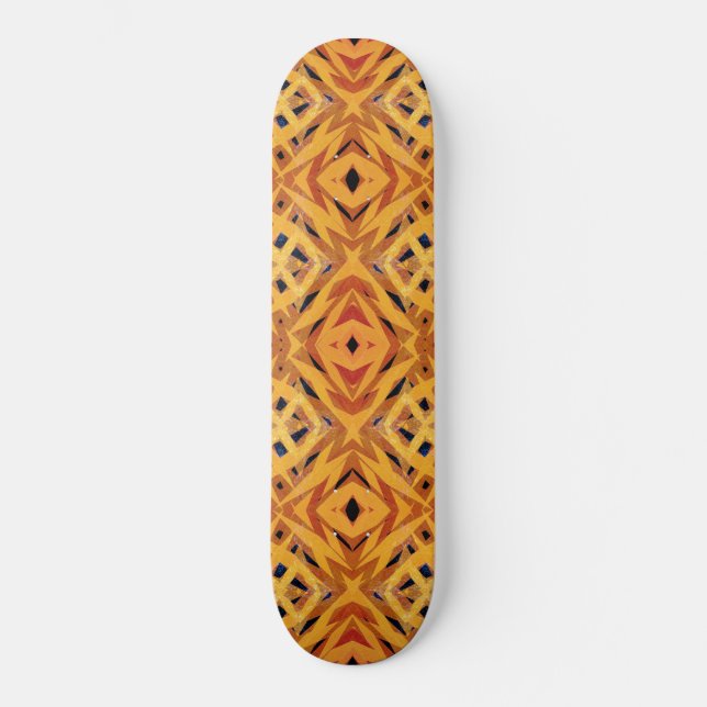 Skateboard Formes tribales d'or motif (Recto)