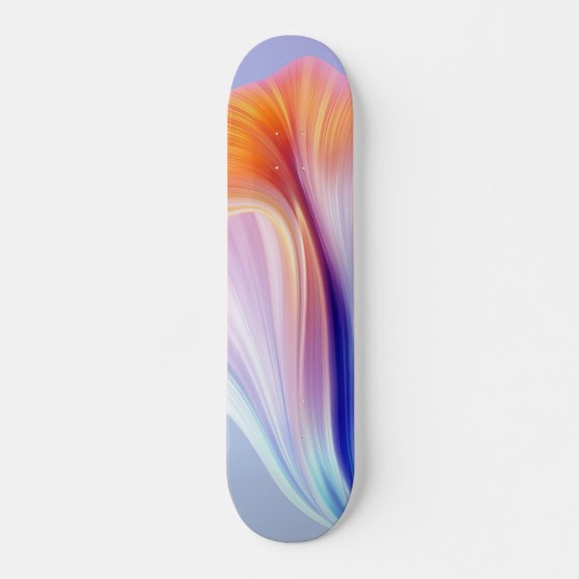 Skateboard Fouet soyeux de lavande de bonheur floral (Devant)